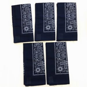 NEW! Bundle of 5 Paisley Print Navy Bandana